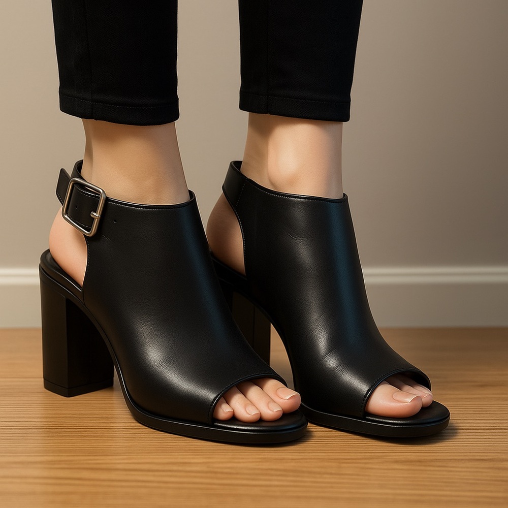 Alexander Wang black nadia block heels